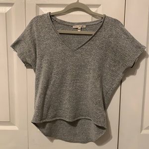 Express One Eleven Super-soft V-neck T-shirt grey